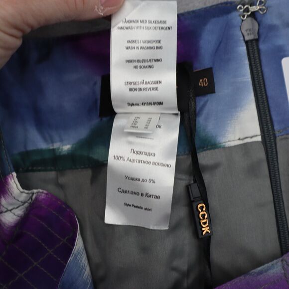 CCDK Skirt Womens 8 Multicolor A Line Pleated Knee Length Hook Eye Zip - Picture 7 of 15